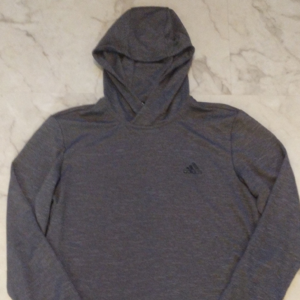 Adidas Men's Gray Hoodie Shirt